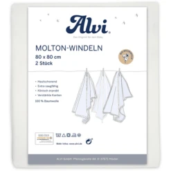 Alvi ® Molton Luiers 2-pack Wit 80 X 80 Cm -Kinder Winkel alvi molton luiers 2 pack wit 80 x 80 cm a334795 4