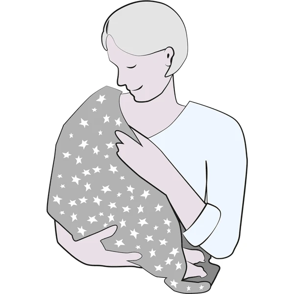 Alvi® Voedingsdoek 2 In 1 Stars Zilver 4 Alvi® Voedingsdoek 2 In 1 Stars Zilver - Afbeelding 2