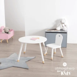 Atmosphera Kindertafel Douceur Wit -Kinder Winkel atmosphera kindertafel douceur wit a397668 3