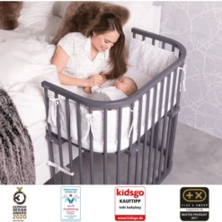 Nieuwe uitgaven -Kinder Winkel babybay co sleeper boxspring grijs a212347 1
