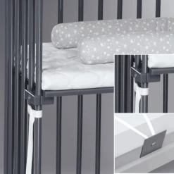 Babybay Co-sleeper Boxspring XXL Grijs -Kinder Winkel babybay co sleeper boxspring xxl grijs a265387 4