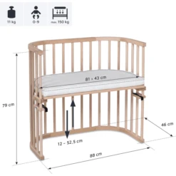 Babybay Co-sleeper Original Natuur Onbehandeld Extra Geventileerd -Kinder Winkel babybay co sleeper original natuur onbehandeld extra geventileerd a044702 4