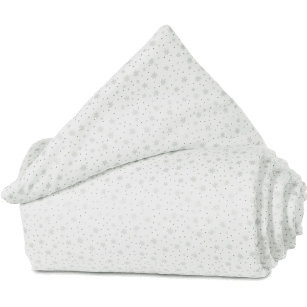 Babybay Roosterbescherming Organisch Cotton Voor Het Sluiten Van Rooster Alle Modellen, Witte Glittersterren Mint 5 Babybay Roosterbescherming Organisch Cotton Voor Het Sluiten Van Rooster Alle Modellen, Witte Glittersterren Mint - Afbeelding 3
