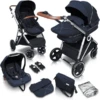 BabyGO Combi Wandelwagen Halime 3 In 1 Blauw Silver 2 BabyGO Combi Wandelwagen Halime 3 In 1 Blauw Silver -Kinder Winkel babygo combi wandelwagen halime 3 in 1 blauw silver a304401