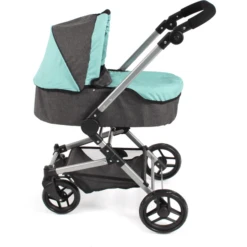 BAYER CHIC 2000 Fides 3 In 1 Combi Poppenwagen Melange Mint -Kinder Winkel bayer chic 2000 fides 3 in 1 combi poppenwagen melange mint a321004 2