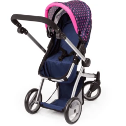 Bayer Design Combinatie Poppenwagen Mega Set, Blauw Met Hartjes En Eenhoorn -Kinder Winkel bayer design combinatie poppenwagen mega set blauw met hartjes en eenhoorn a295797 4