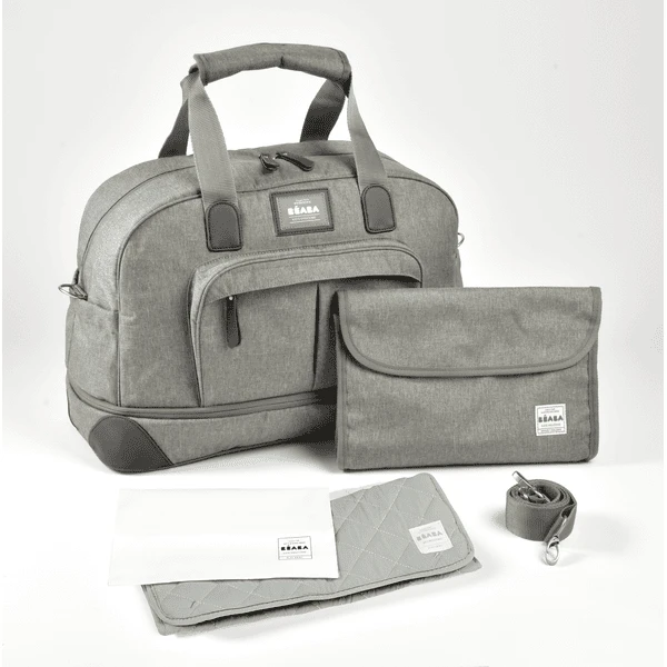 BEABA ® Uitbreidbare Reisluiertas Amsterdam II Grijs Gevlekt 6 BEABA ® Uitbreidbare Reisluiertas Amsterdam II Grijs Gevlekt - Afbeelding 4