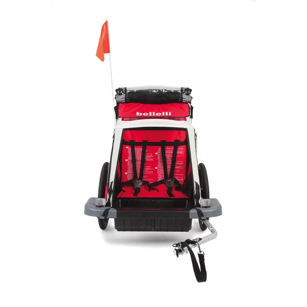 BELLELLI B-Travel Fietskar Child Ren Aanhangwagen Rood 4 BELLELLI B-Travel Fietskar Child Ren Aanhangwagen Rood - Afbeelding 2