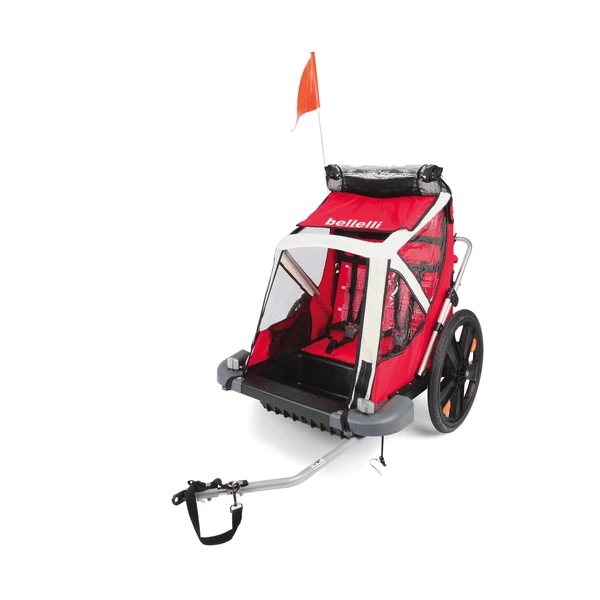 BELLELLI B-Travel Fietskar Child Ren Aanhangwagen Rood 5 BELLELLI B-Travel Fietskar Child Ren Aanhangwagen Rood - Afbeelding 3