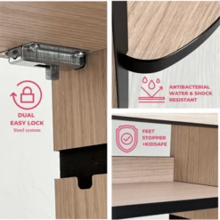 Bianconiglio Kids ® Leren Toren TRUSTY Plus Natuurlijke Eik -Kinder Winkel bianconiglio kids leren toren trusty plus natuurlijke eik a351592 4