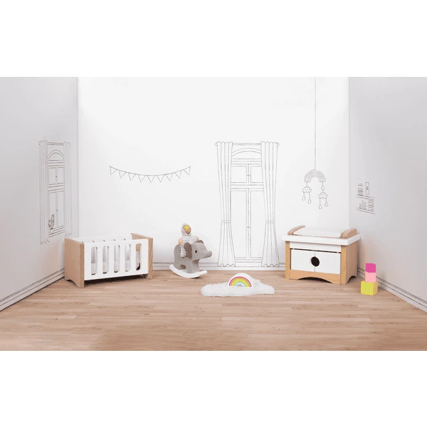 Goki Kinderkamerinrichting Voor Het Poppenhuis 4 Goki Kinderkamerinrichting Voor Het Poppenhuis - Afbeelding 2