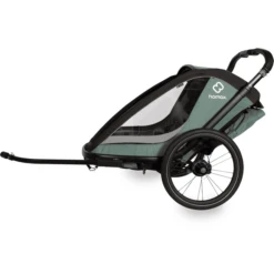 Hamax Kinderfietskar Cocoon Met Verstelbare Slaapstand Green / Black -Kinder Winkel hamax kinderfietskar cocoon met verstelbare slaapstand green black a415125 3