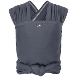 HOPPEDIZ Lange Elastische Draagdoek Anthraciet -Kinder Winkel hoppediz lange elastische draagdoek anthraciet a142471 4