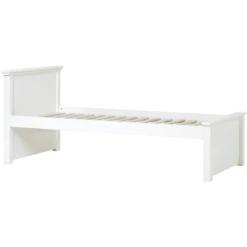 Hoppekids Maja Deluxe Slaapbank 90 X 200 Cm Roll-Up Rooster Wit 1 Hoog En 1 Laag Bedeinde