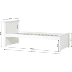 Hoppekids Maja Deluxe Slaapbank 90 X 200 Cm Roll-Up Rooster Wit 1 Hoog En 1 Laag Bedeinde -Kinder Winkel hoppekids maja deluxe slaapbank 90 x 200 cm roll up rooster wit 1 hoog en 1 laag bedeinde a304938 3