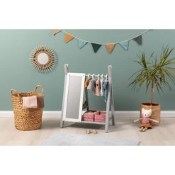 MUSTERKIND ® Poppengarderobe Viola Grijs/wit -Kinder Winkel musterkind poppengarderobe viola grijs wit a326682 2