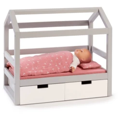 MUSTERKIND ® Poppenhuis Bed Viola Grijs/wit 11 MUSTERKIND ® Poppenhuis Bed Viola Grijs/wit -Kinder Winkel musterkind poppenhuis bed viola grijs wit a326667 4