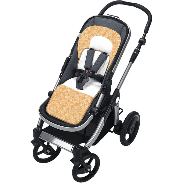 Odenwälder Kinderwagenmat Babycool Ergo White Leaves Grijs 4 Odenwälder Kinderwagenmat Babycool Ergo White Leaves Grijs - Afbeelding 2