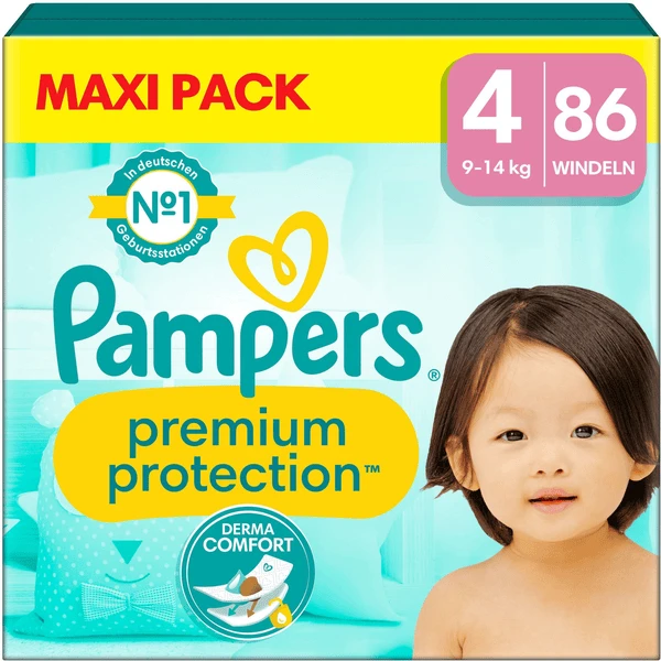 Pampers® Pampers Premium Protection , Maat 4 Maxi, 9-14kg, Maxi Pack (1x 86 Luiers) 3 Pampers® Pampers Premium Protection , Maat 4 Maxi, 9-14kg, Maxi Pack (1x 86 Luiers)