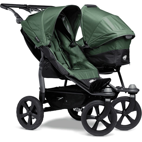 Tfk Duo Ecco Broertje/zusje Kinderwagen Olive 3 Tfk Duo Ecco Broertje/zusje Kinderwagen Olive