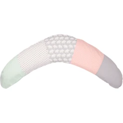 Ullenboom Patchwork Voedingskussen Olifant Mint Roze 190 X 38 Cm