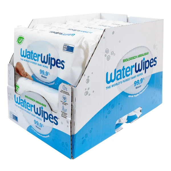WaterWipes Babydoekjes, Biologisch Afbreekbaar, 12 X 60 Doekjes (720 Stuks) 3 WaterWipes Babydoekjes, Biologisch Afbreekbaar, 12 X 60 Doekjes (720 Stuks)