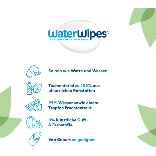 WaterWipes Babydoekjes, Kids, Biologisch Afbreekbaar, 12 X 60 Doekjes (720 Stuks 6 WaterWipes Babydoekjes, Kids, Biologisch Afbreekbaar, 12 X 60 Doekjes (720 Stuks - Afbeelding 4