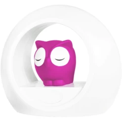 Zazu ™ LOU Het Uilennachtlicht Met Geluidssensor In Wit Met Roze -Kinder Winkel zazu lou het uilennachtlicht met geluidssensor in wit met roze a298688 2